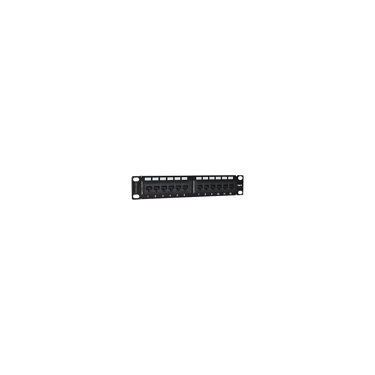 'Intellinet 10'' 12-Port Cat6 Patchpanel, UTP, 10'', 1 HE, schwarz - Patch Panel - 1U - 10'''