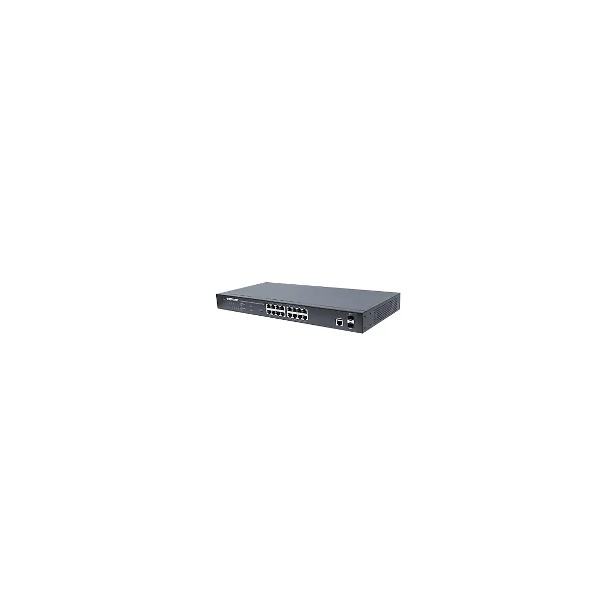 'Intellinet 16-Port Gigabit Ethernet PoE+ Web-Managed Switch with 2 SFP Ports, 16 x PoE ports, IEEE 802.3at/af Power over Ethernet (PoE+/PoE), 2 x SFP, Endspan, 19 Rackmount'' - Switch - 16 Anschlüsse - managed - an Rack montierbar'