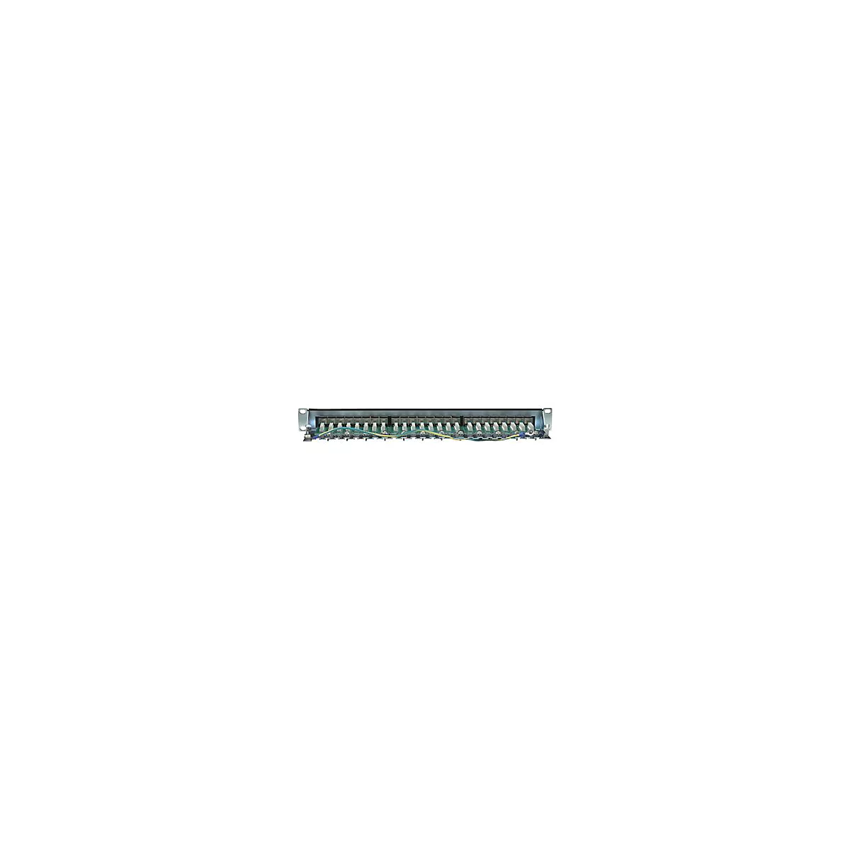 'Intellinet 24-Port Cat6 Patchpanel, geschirmt, 24 Ports, FTP, 1 HE, Klemmleisten mit 90 Grad abgewinkelten Kabeleinführungen, schwarz - Patch Panel - 1U - 19'''