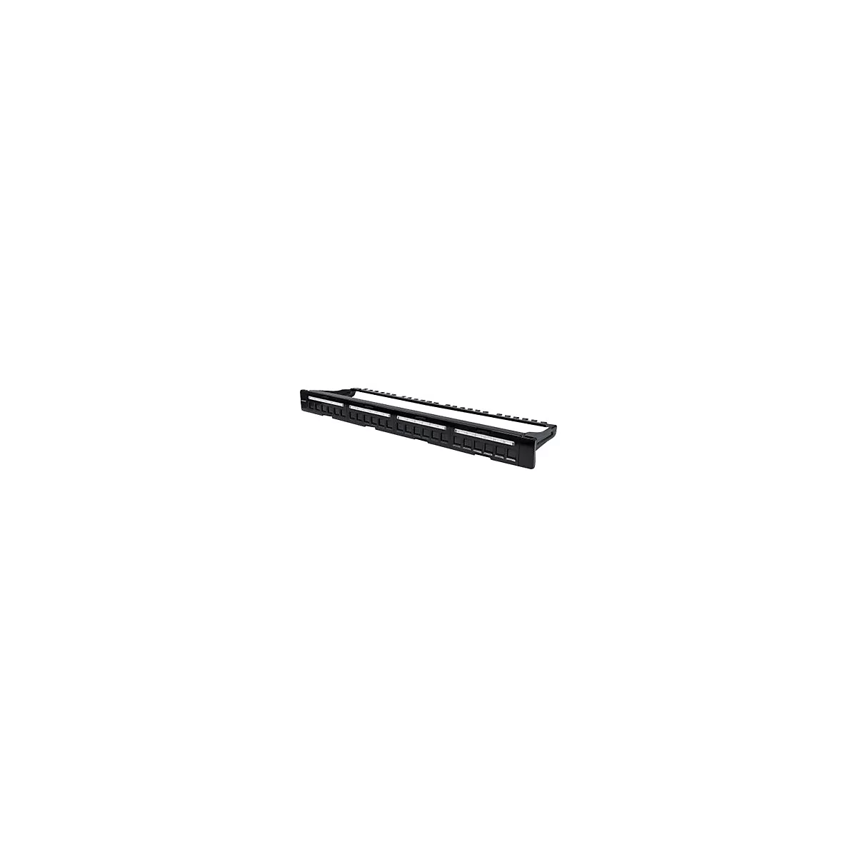 'Intellinet 24-Port Patchpanel, unbestückt, 19'', 1 HE, schwarz - Patch Panel - 1U'
