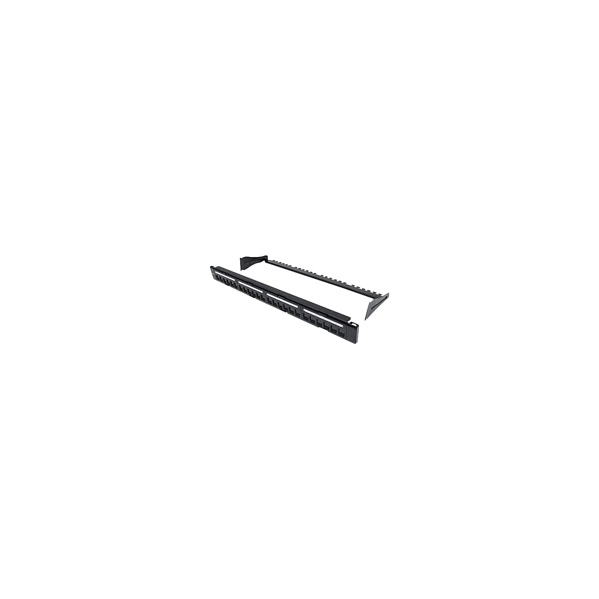 'Intellinet 24-Port Patchpanel, unbestückt, 19'', 1 HE, schwarz - Patch Panel - 1U'