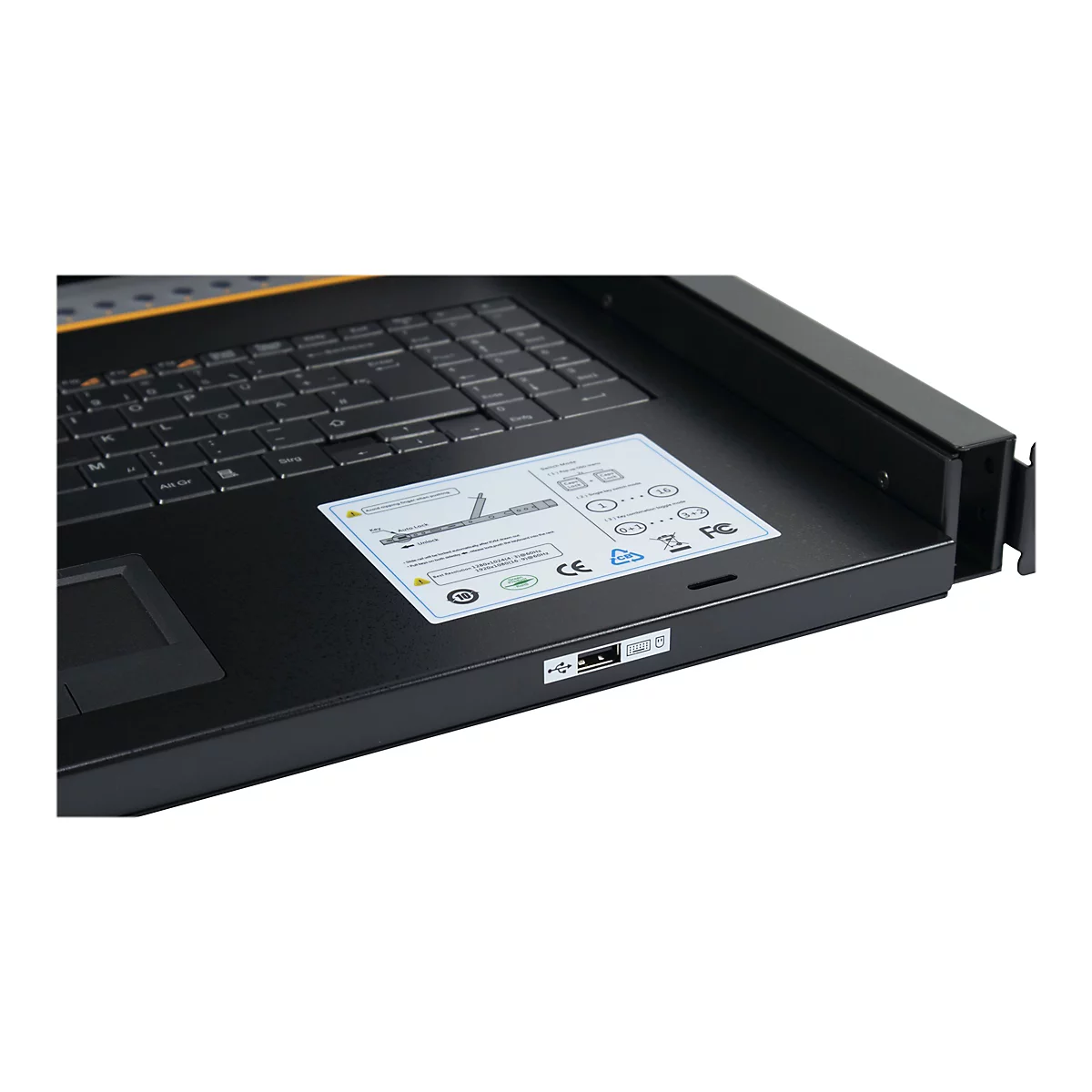 'Inter-Tech KVM-1708 LED - KVM-Konsole - 43.2 cm (17'')'