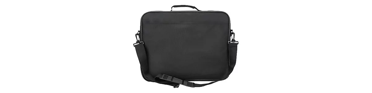 'Manhattan Cambridge Laptop Bag 15.6'', Clamshell Design, Black, LOW COST, Accessories Pocket, Document Compartment on Back, Shoulder Strap (removable), Equivalent to Targus TAR300, Notebook Case, Three Year Warranty - Notebook-Tasche'