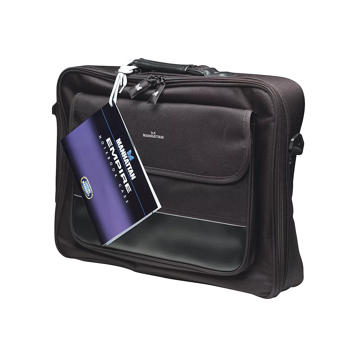 'Manhattan Empire Laptop Bag 17.3'', Clamshell design, Accessories Pocket, Shoulder Strap (removable), Black, Three Year Warranty - Notebook-Tasche'