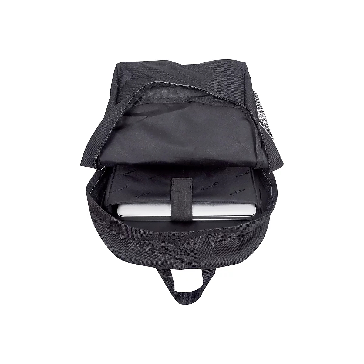 'Manhattan Knappack Backpack 15.6'', Black, LOW COST, Lightweight, Internal Laptop Sleeve, Accessories Pocket, Padded Adjustable Shoulder Straps, Water Bottle Holder, Three Year Warranty - Notebook-Rucksack'