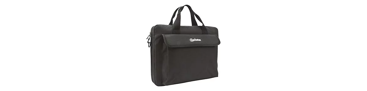 'Manhattan London Laptop Bag 14.1'', Top Loader, Accessories Pocket, Shoulder Strap (removable), Black, Three Year Warranty - Notebook-Tasche'