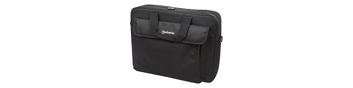'Manhattan London Laptop Bag 15.6'', Top Loader, Black, LOW COST, Accessories Pocket, Shoulder Strap (removable), Cheaper alternative to Targus TAR300, Notebook Case, Three Year Warranty - Notebook-Tasche'