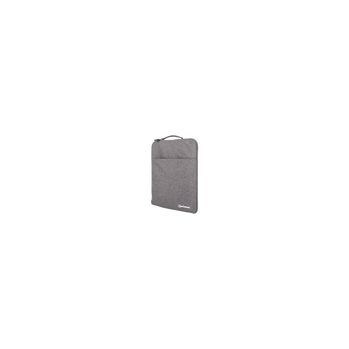 'Manhattan Seattle Laptop Sleeve 15.6'', Grey, Padded, Extra Soft Internal Cushioning, Main Compartment with double zips, Zippered Front Pocket, Carry Loop, Water Resistant and Durable, Notebook Slipcase, Three Year Warranty - Notebook-Hülle'