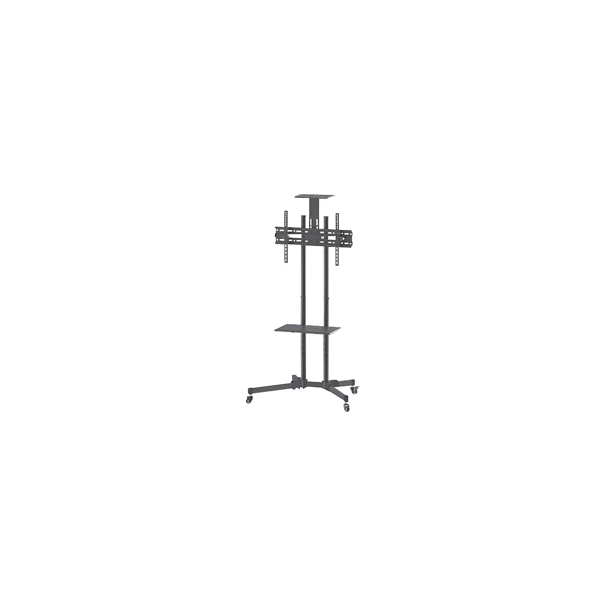'Manhattan TV & Monitor Mount, Trolley Stand, 1 screen, Screen Sizes: 37-65'', Black, VESA 200x200 to 600x400mm, Max 40kg, LFD, Lifetime Warranty - Wagen - für Flachbildschirm / AV-System / Kamera - Schwarz'
