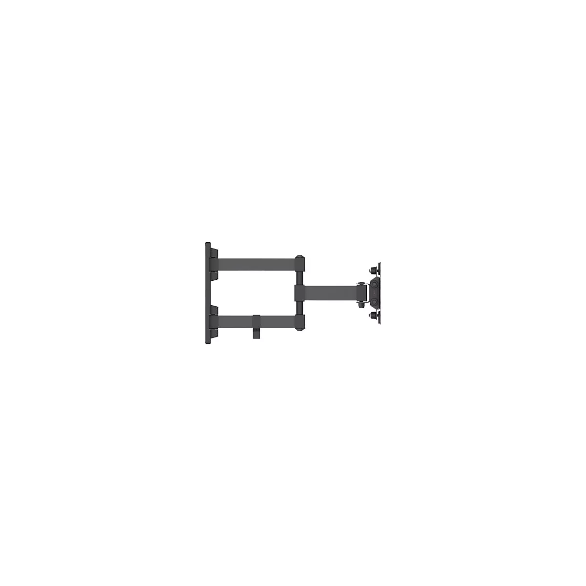 'Manhattan TV & Monitor Mount, Wall, Full Motion, 1 screen, Screen Sizes: 13-27'', Black, VESA 75x75 to 100x100mm, 20kg, Tilt & Swivel with 3 Pivots, Lifetime Warranty - Klammer - für LCD TV - Schwarz'