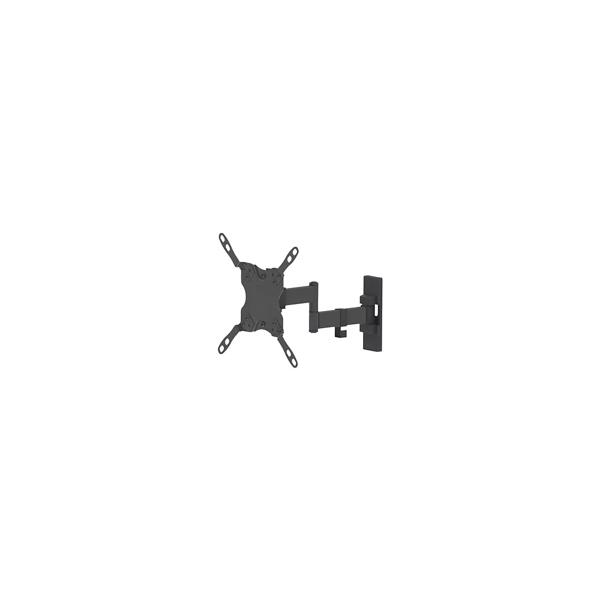 'Manhattan TV & Monitor Mount, Wall, Full Motion, 1 screen, Screen Sizes: 13-42'', Black, VESA 75x75 to 200x200, Max 20kg, Tilt & Swivel with 3 Pivots, Lifetime Warranty - Klammer - für LCD TV - Schwarz'
