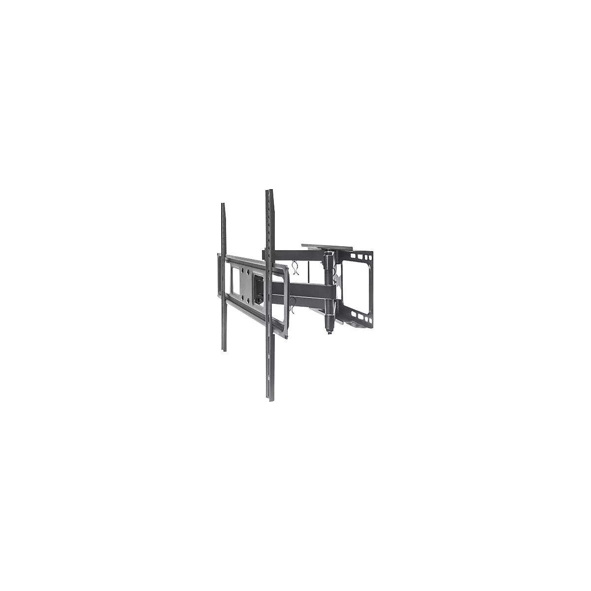 'Manhattan TV & Monitor Mount, Wall, Full Motion, 1 screen, Screen Sizes: 37-65'', Black, VESA 100x100 to 600x400mm, Max 40kg, LFD, Tilt & Swivel with 3 Pivots, Lifetime Warranty - Klammer - für LCD-TV / gekrümmter LCD-TV - Schwarz'