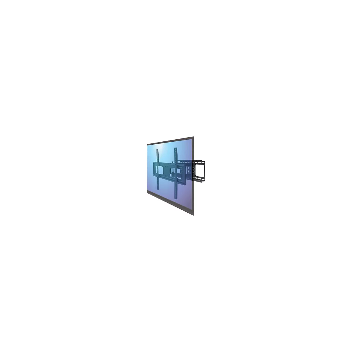 'Manhattan TV & Monitor Mount, Wall, Full Motion, 1 screen, Screen Sizes: 37-65'', Black, VESA 200x200 to 600x400, Max 50kg, LFD, Tilt & Swivel with 3 Pivots, Lifetime Warranty - Klammer - für LCD TV - Schwarz'