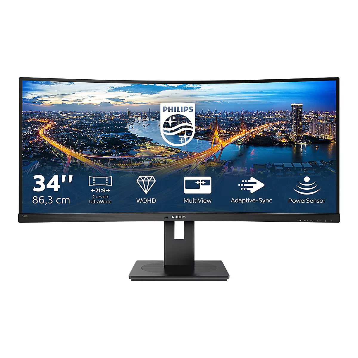 'Philips B Line 345B1C - LED-Monitor - gebogen - 86.36 cm (34'')'