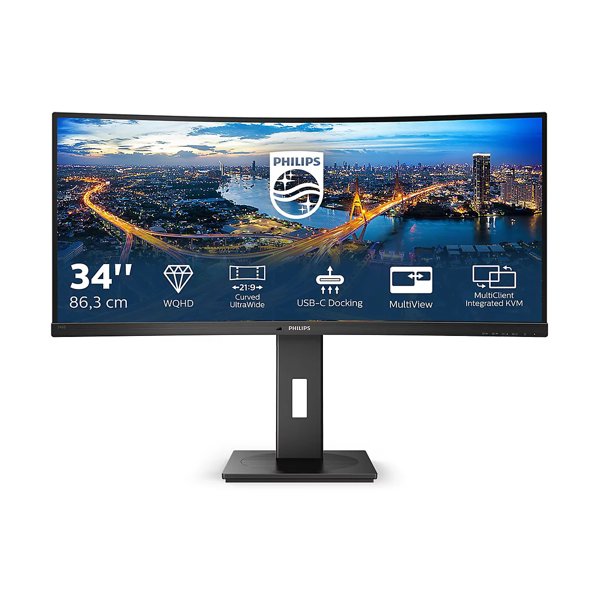'Philips B Line 346B1C - LED-Monitor - gebogen - 86.36 cm (34'')'
