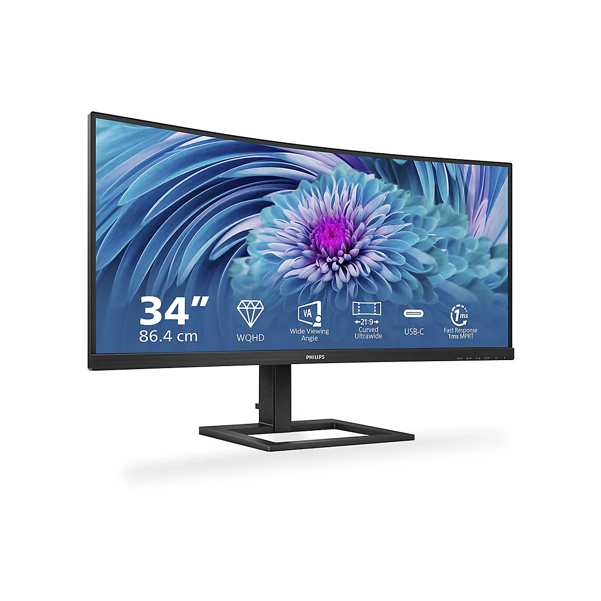 'Philips E-line 346E2CUAE - LED-Monitor - gebogen - 86.36 cm (34'')'