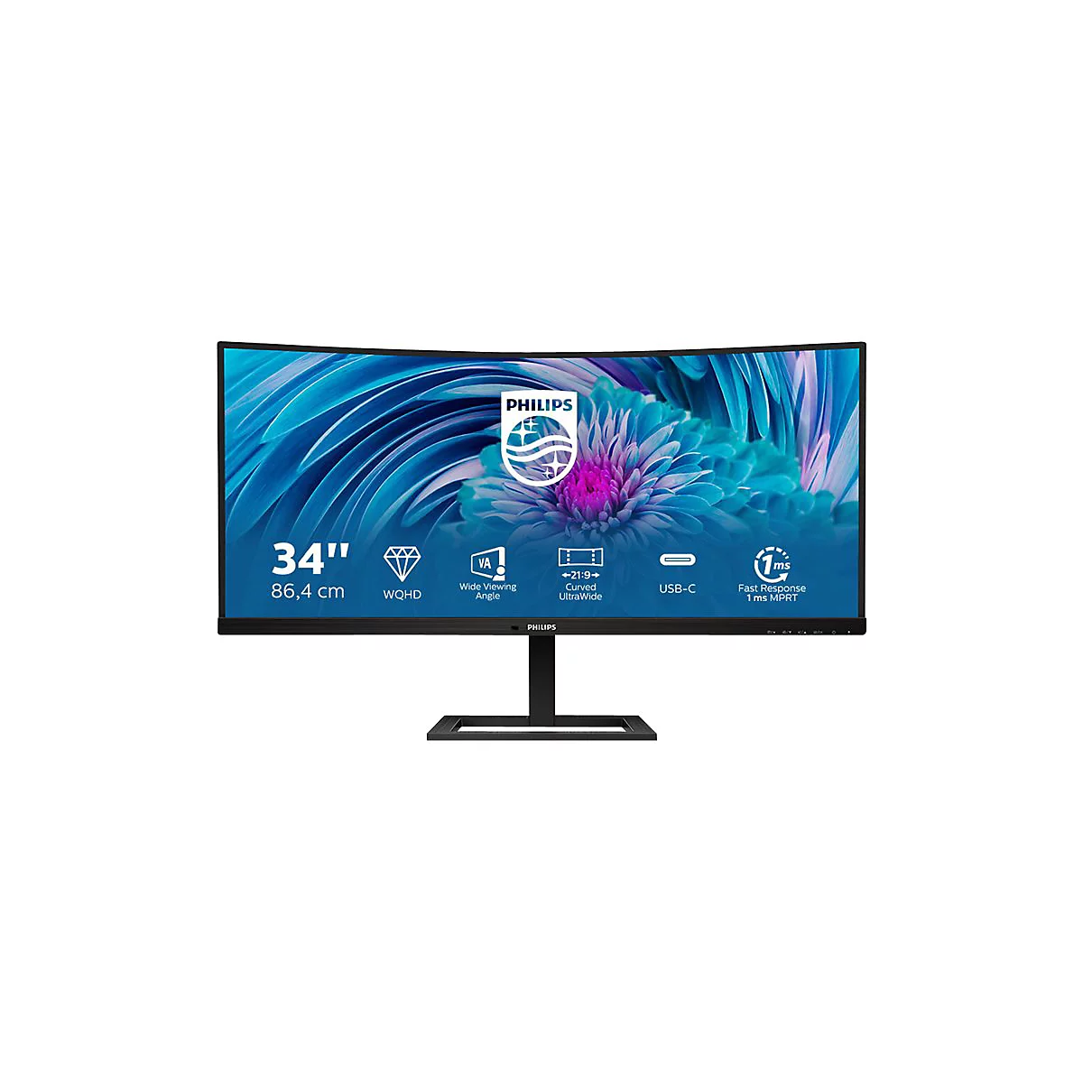 'Philips E-line 346E2CUAE - LED-Monitor - gebogen - 86.36 cm (34'')'