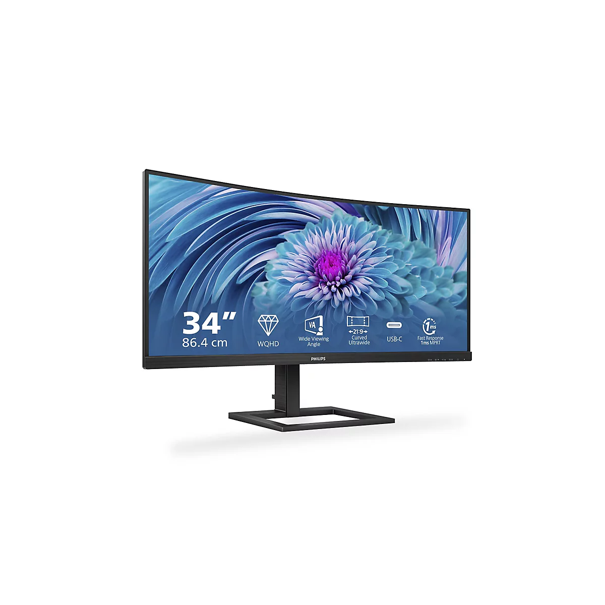 'Philips E-line 346E2CUAE - LED-Monitor - gebogen - 86.36 cm (34'')'