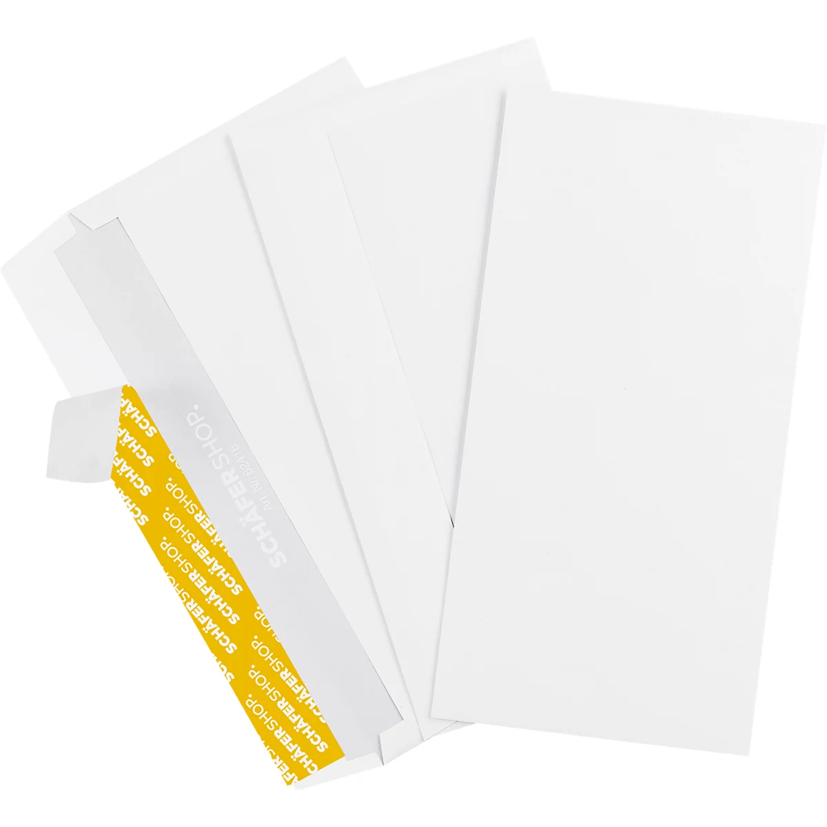 Schäfer Shop Genius enveloppen, DIN lang, zonder venster, zelfklevend, papier, wit, 100 stuks