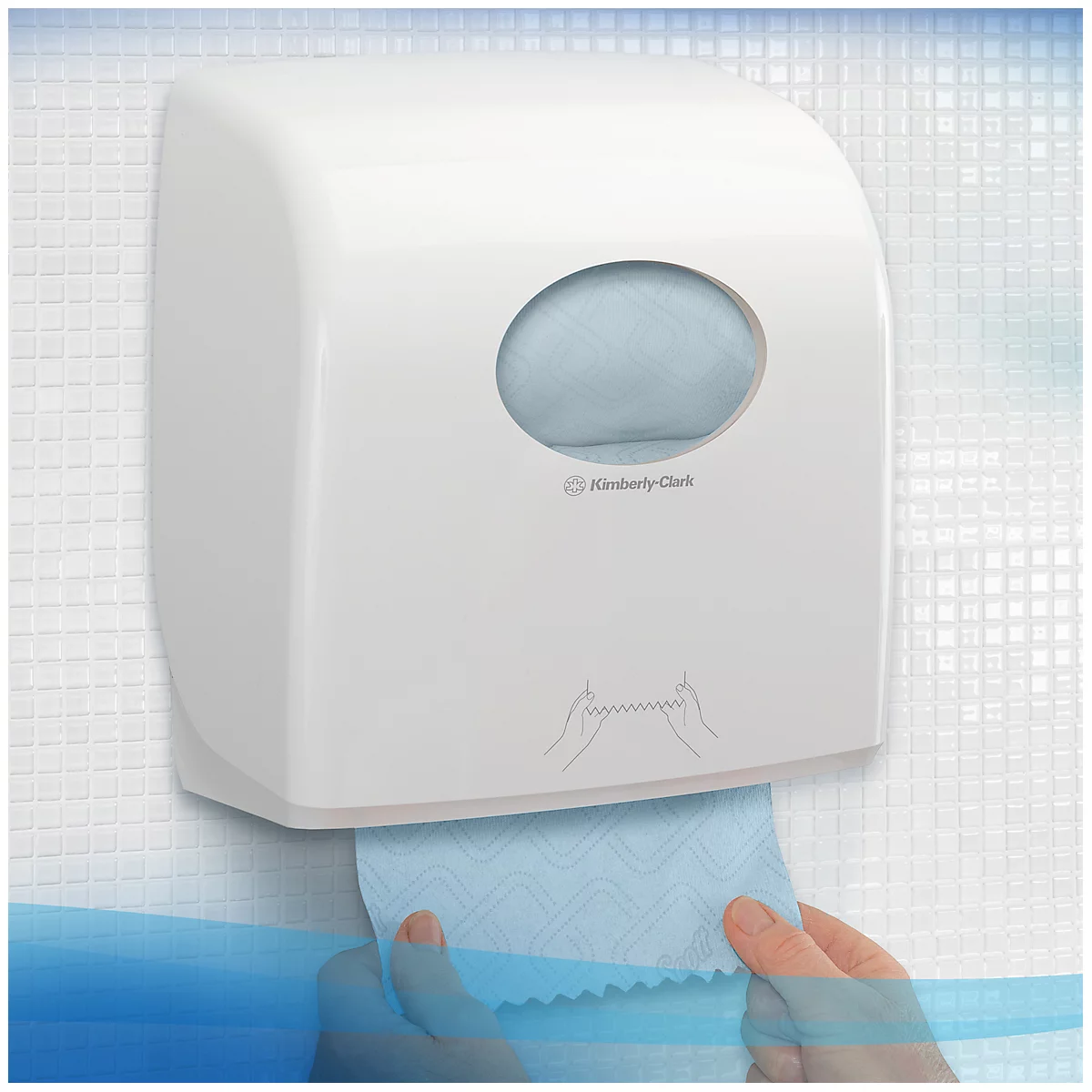  Scott® Rollenpapiertücher Essential Slimroll 6696, 1-lagig, 6 Rollen á 190 m, insgesamt 1140 m, blau 