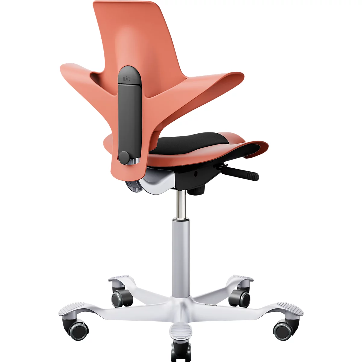  Siège de bureau HAG Capisco Puls 8010 Rose, siège selle, vérin à gaz de 265 mm, hauteur d'assise réglable, piétement en aluminium