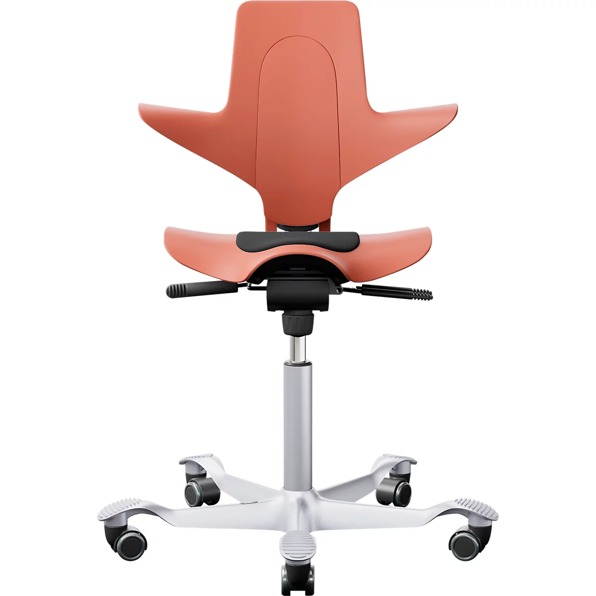  Siège de bureau HAG Capisco Puls 8010 Rose, siège selle, vérin à gaz de 265 mm, hauteur d'assise réglable, piétement en aluminium