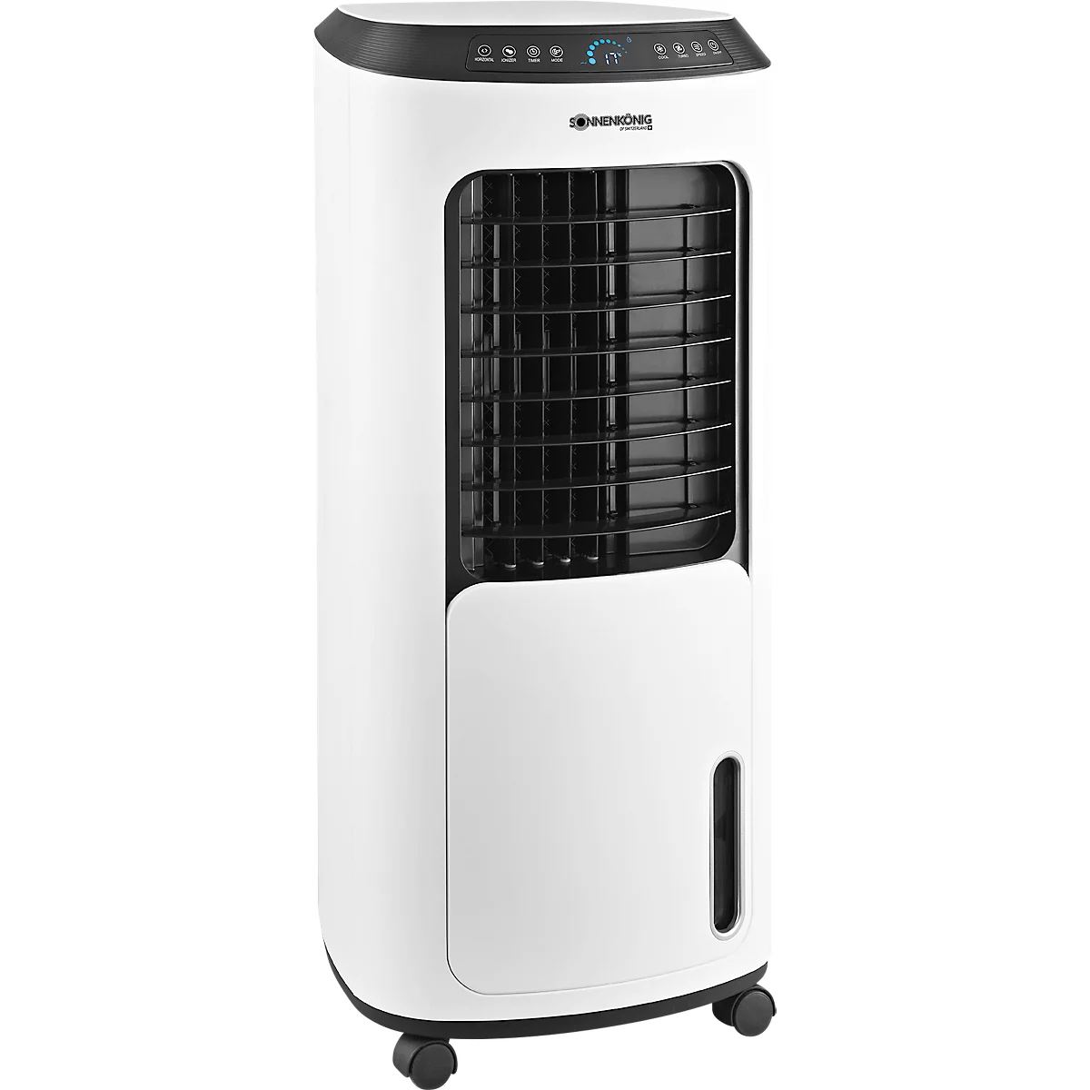  Sonnenkönig Air Fresh 15, 3 niveaux de ventilation, écran LED, panneau de commande Soft-Touch, auto-oscillation, télécommande, noir/blanc 