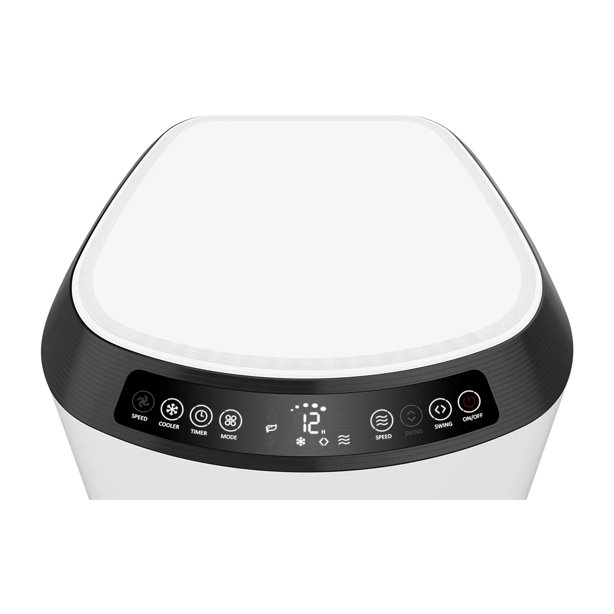  Sonnenkönig Air Fresh 15, 3 niveaux de ventilation, écran LED, panneau de commande Soft-Touch, auto-oscillation, télécommande, noir/blanc 