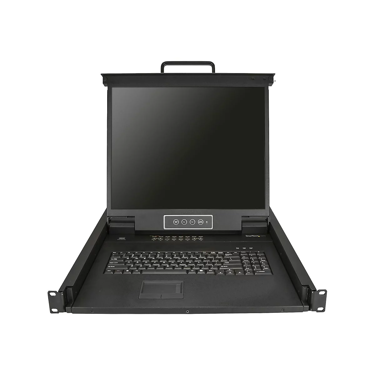 'StarTech.com 16 Port Rack KVM Konsole mit 1,8 m Kabeln - US Tastatur(QWERTY), Integrierter KVM Switch mit 19'' LCD Monitor - 1HE LCD KVM Konsole - OSD KVM - 50.000 MTBF - USB + VGA(RKCONS1916K) - KVM-Konsole - 48.3 cm (19'')'