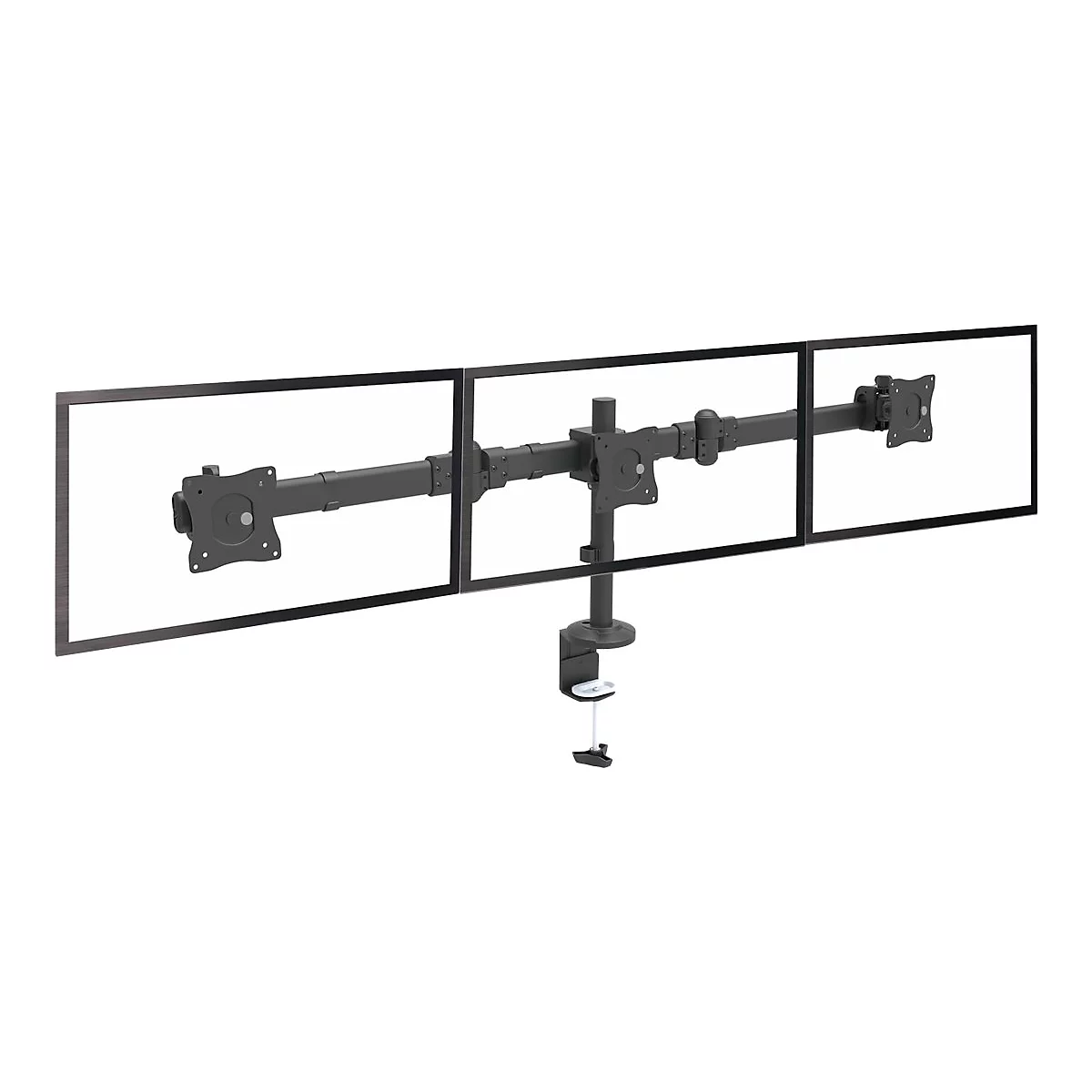 'StarTech.com 3 Monitor Schreibtischhalterung - Ergonomischer VESA Monitorarm für 3 Monitore bis zu 27'' - Gelenkig, höhenverstellbar - Neig/Schwenk/Drehfunktion - Schreibtischklemme/Tülle (ARMTRIO) - verstellbarer Arm - für 3 Monitore'