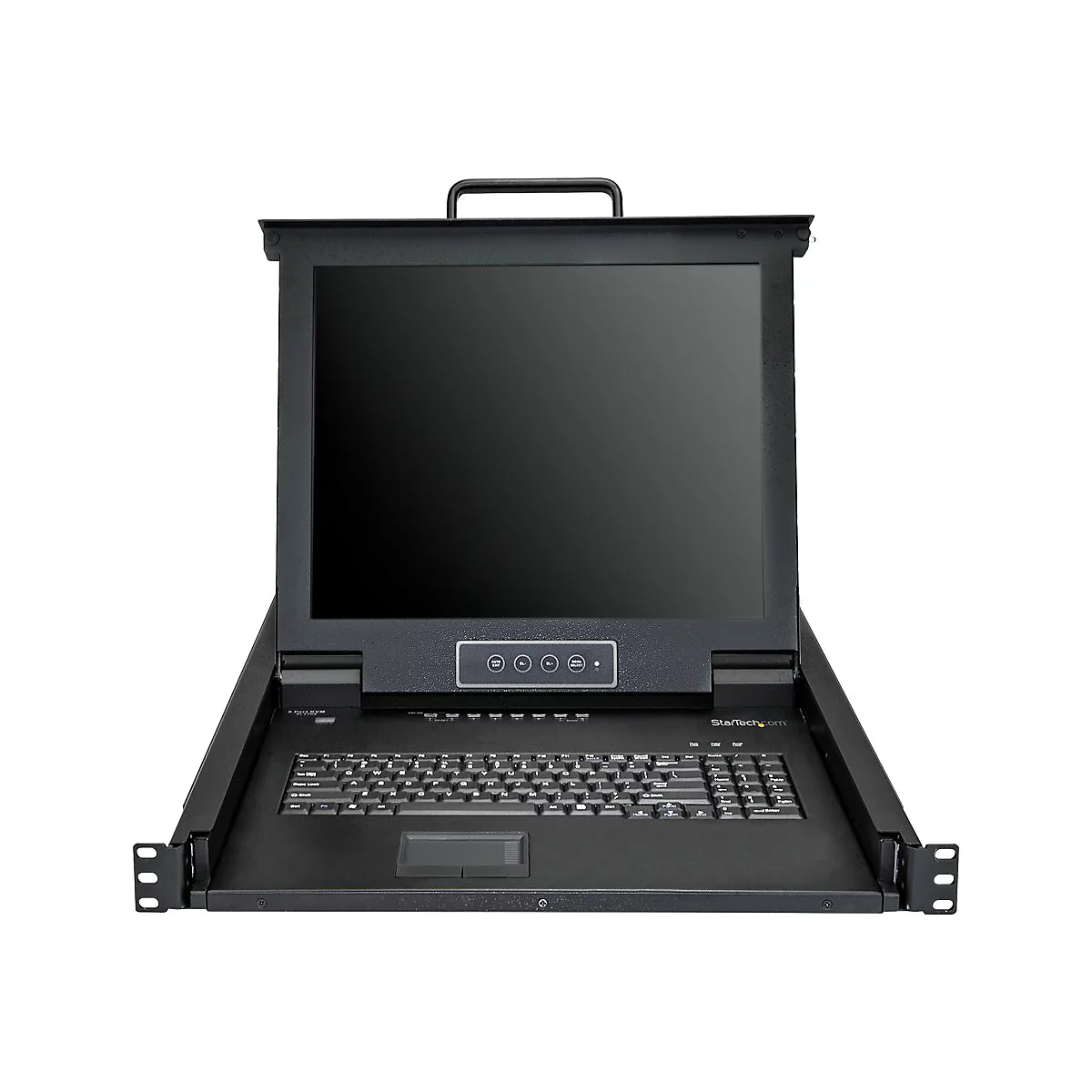 'StarTech.com 8 Port Rack KVM Konsole mit 1,8 m Kabeln - US Tastatur(QWERTY), Integrierter KVM Switch mit 17'' LCD Monitor - 1HE LCD KVM Konsole - OSD KVM - 50.000 MTBF - USB + VGA(RKCONS1708K) - KVM-Konsole - 43.2 cm (17'')'