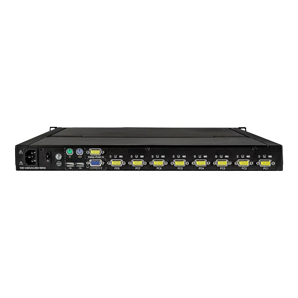 'StarTech.com Console KVM 1U VGA à 8 ports à montage en rack pour racks de serveur - 17 pouces (RKCONS1708K) - console KVM - 17'''