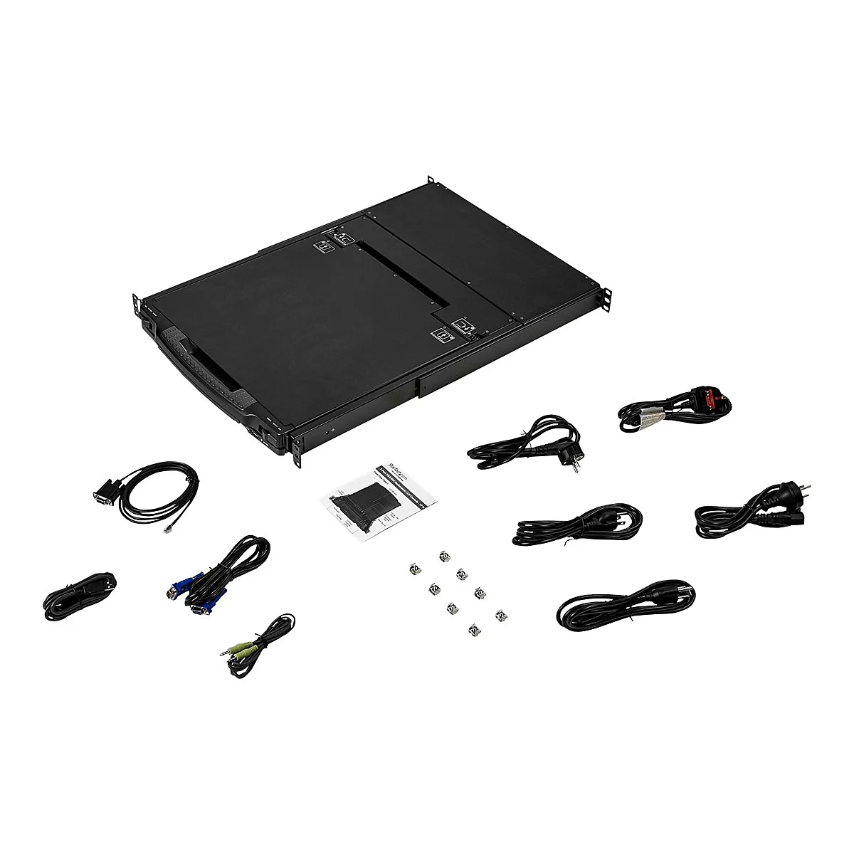 'StarTech.com Rack KVM Konsole HD 1080p - US Tastatur(QWERTY), Ein Port DVI/VGA KVM mit 17'' LCD Monitor - 1HE LCD KVM Konsolenschublade mit Kabeln - USB Unterstützung - 44.230 MTBF (RKCOND17HD) - KVM-Konsole - Full HD (1080p) - 43.9 cm (17.3'')'