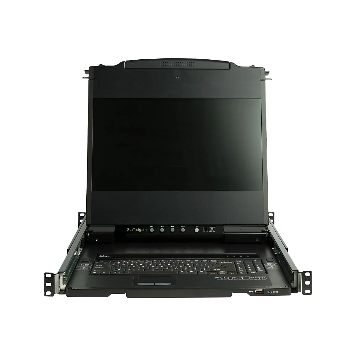 'StarTech.com Rack KVM Konsole HD 1080p - US Tastatur(QWERTY), Ein Port DVI/VGA KVM mit 17'' LCD Monitor - 1HE LCD KVM Konsolenschublade mit Kabeln - USB Unterstützung - 44.230 MTBF (RKCOND17HD) - KVM-Konsole - Full HD (1080p) - 43.9 cm (17.3'')'
