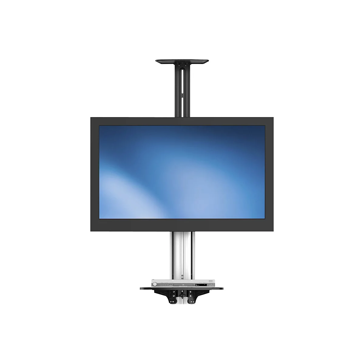 'StarTech.com TV-Wagen - für 32'' bis 75'' TVs - Höhenverstellbar - Displaywagen - Fernsehwagen - VESA TV Halterung - Wagen - für Flachbildschirm - Schwarz, Silber'
