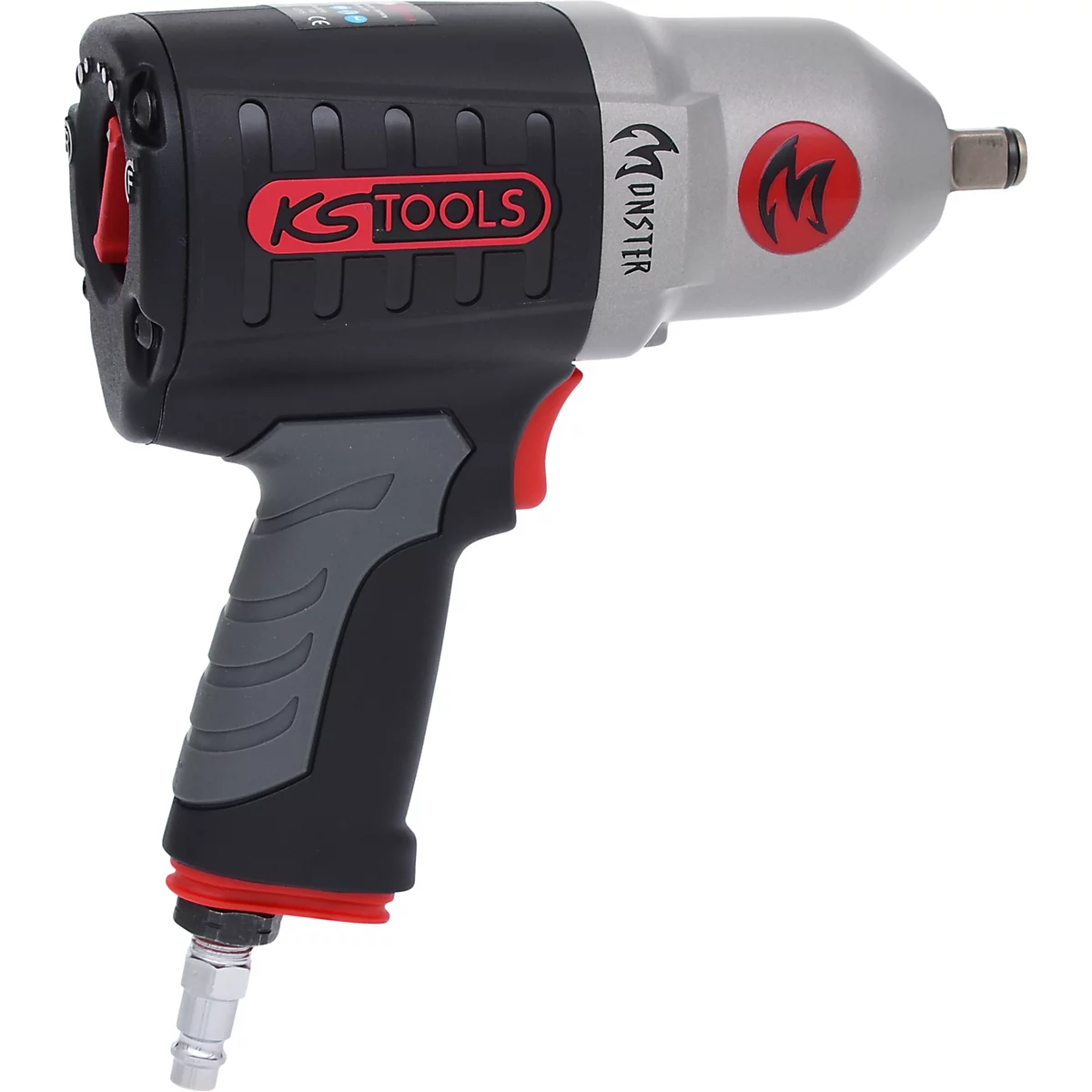 Schlagschrauber, schwarz-grau-rot, KS Tools, Monster-Logo.