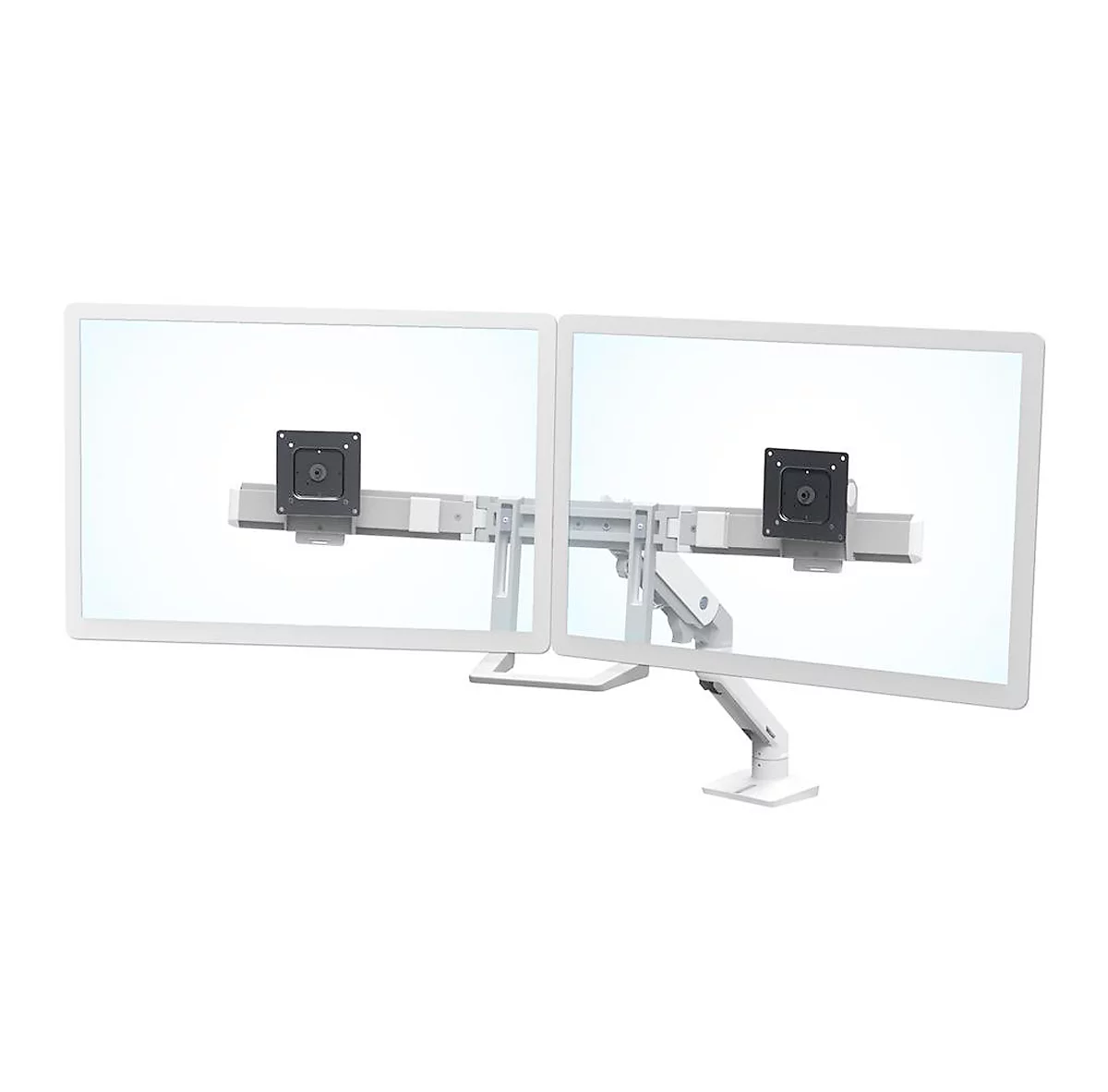 Dual Monitor Halterung (höhenverstellbarer Tisch an Wand