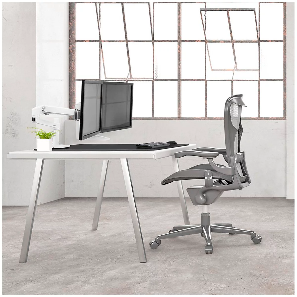 2-voudige monitorhouder Ergotron LX Desk Dual, tot 25 inch, tafelhouder, in hoogte verstelbaar