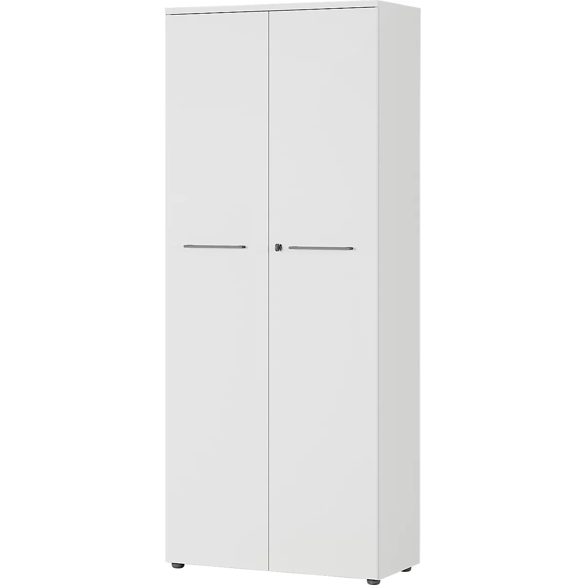 3-delige kantoormeubelset Agenda, 2 archiefkasten, B 800 mm en 1 archiefplank, B 450 mm, elk D 400 x H 1970 mm, grafiet/lichtgrijs