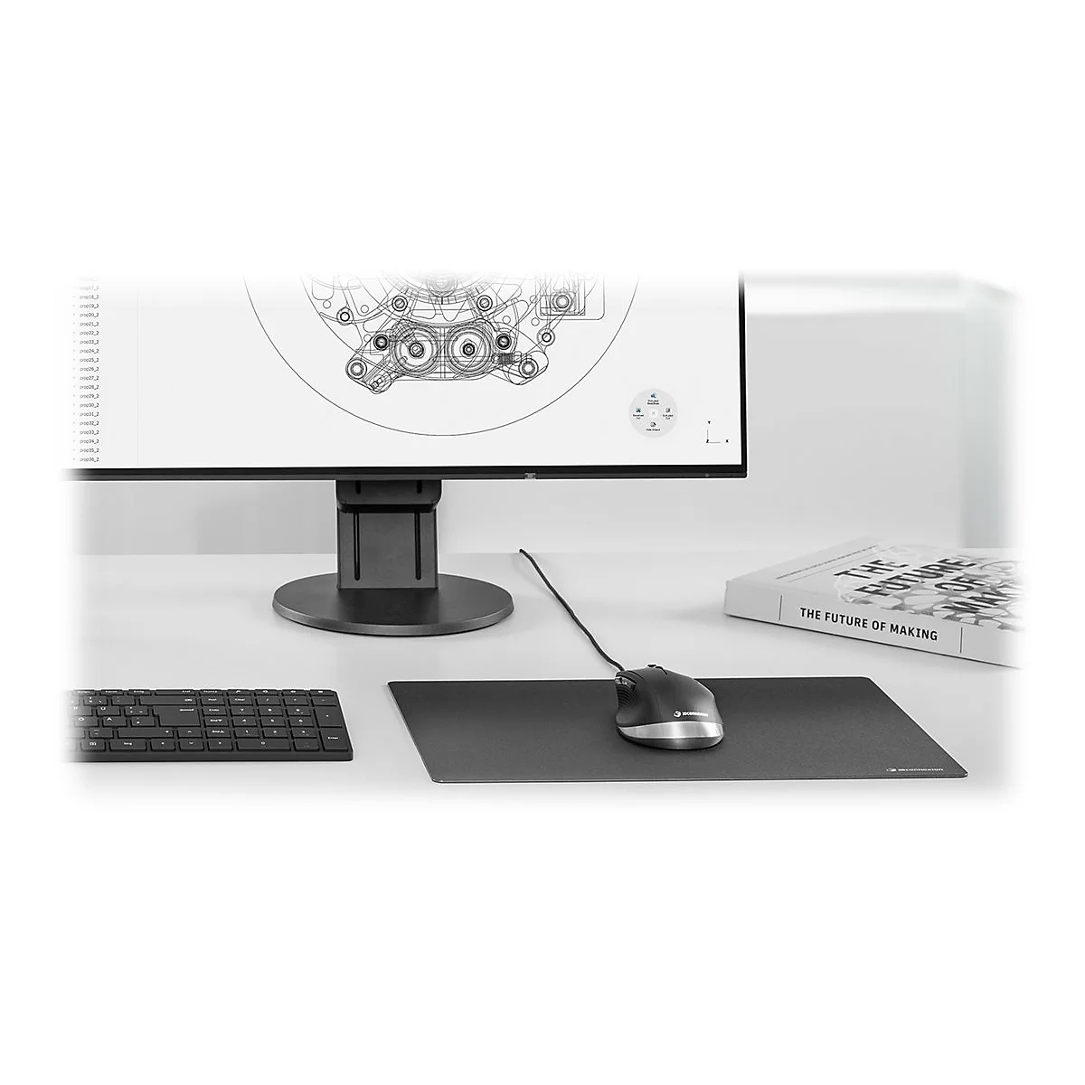 3Dconnexion CadMouse Compact - Maus - ergonomisch - Für Rechtshänder - optisch - 7 Tasten