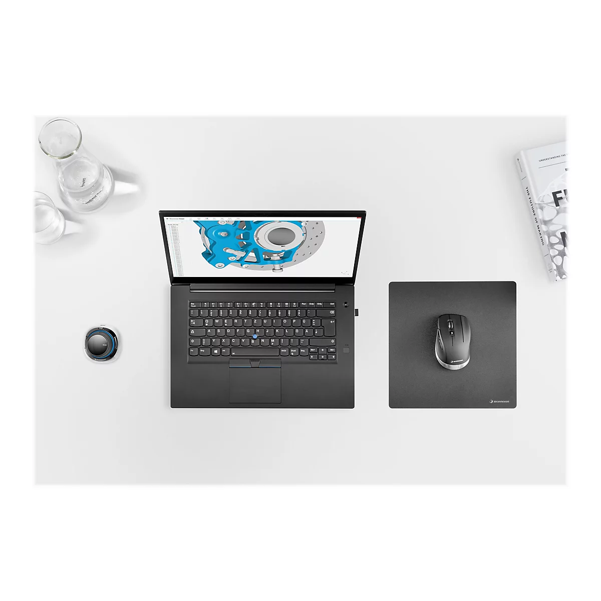 3Dconnexion CadMouse Compact Wireless - Maus - ergonomisch - optisch - 7 Tasten - kabellos, kabelgebunden