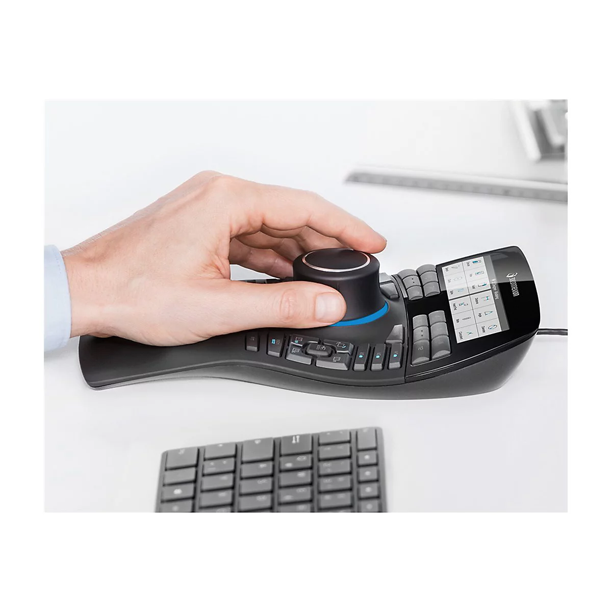 3Dconnexion SpaceMouse Enterprise Kit 2 - 3D-Maus - ergonomisch - rechts- und linkshändig - 31 Tasten - kabelgebunden