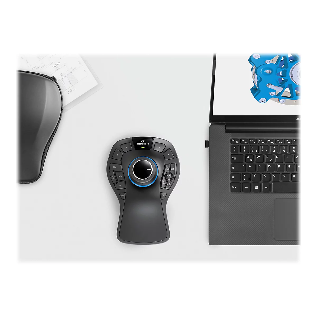 3Dconnexion SpaceMouse Pro Wireless - Bluetooth Edition - 3D-Maus - ergonomisch - 15 Tasten - kabellos