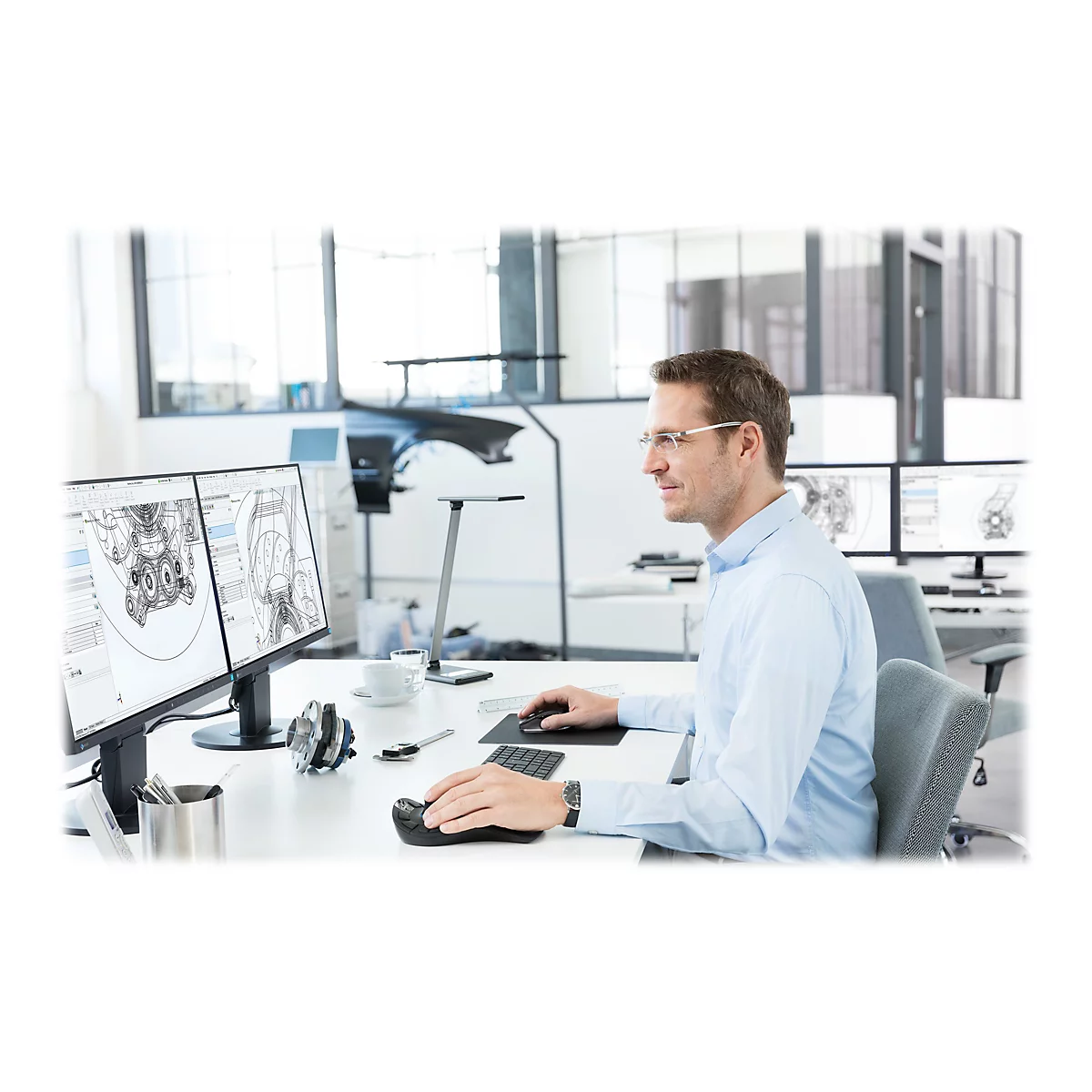 3Dconnexion SpaceMouse Pro Wireless - Bluetooth Edition - 3D-Maus - ergonomisch - 15 Tasten - kabellos