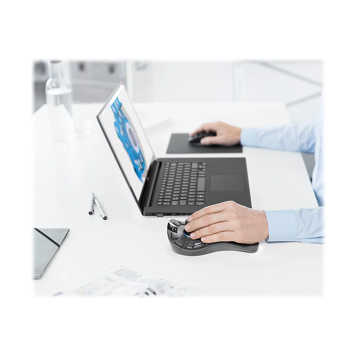 3Dconnexion SpaceMouse Pro Wireless - Bluetooth Edition - 3D-Maus - ergonomisch - 15 Tasten - kabellos