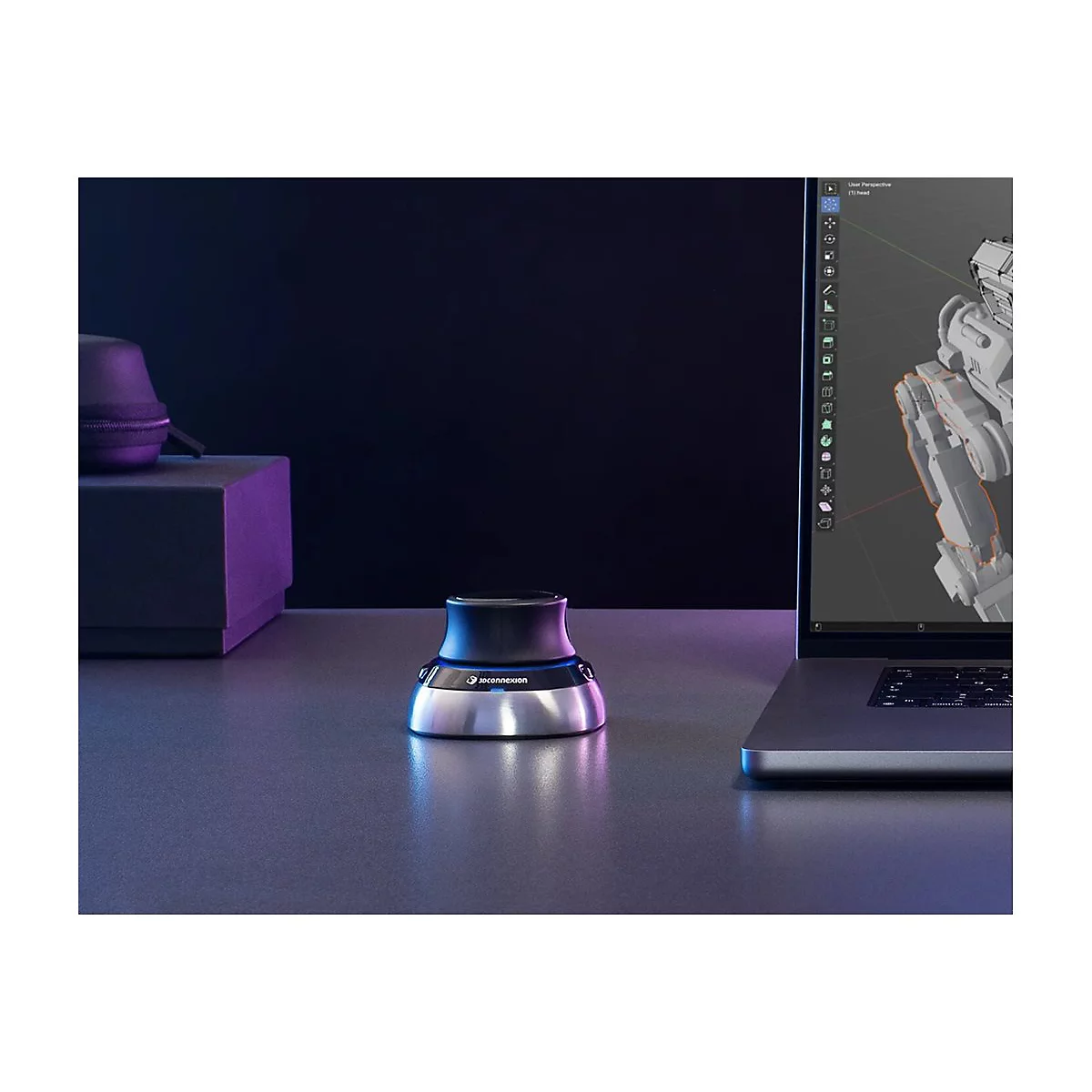 3Dconnexion SpaceMouse Wireless - 3D-Maus - 2 Tasten - kabellos - Bluetooth, 2.4 GHz