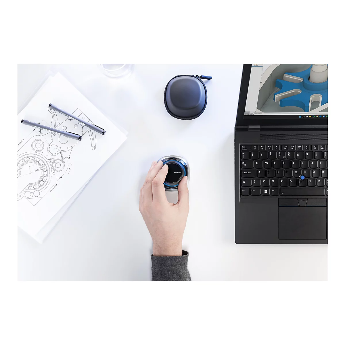 3Dconnexion SpaceMouse Wireless - 3D-Maus - 2 Tasten - kabellos - Bluetooth, 2.4 GHz