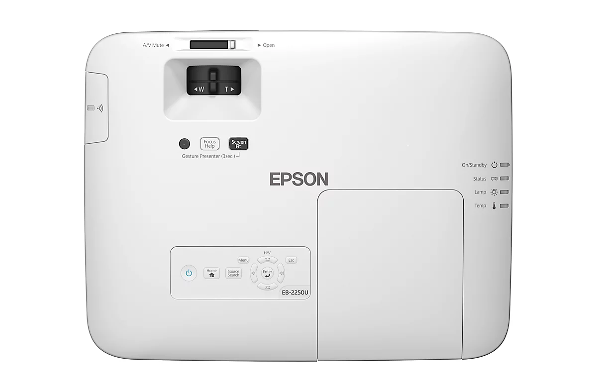 3LCD Beamer EPSON® EB-2250U, Full HD WUXGA, 5000 ANSI Lumen, 15000:1 Kontrast, 2x HDMI, 2x USB, Ethernet, Wlan