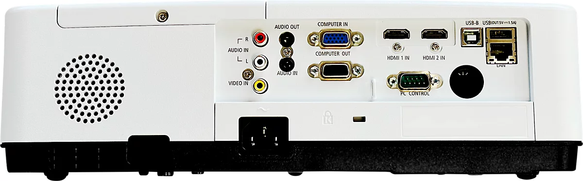 3LCD Beamer SHARP/NEC ME383W, 1280 x 800 HD WXGA, 3800 ANSI Lumen, 1,7-facher Zoom, 16 Watt Lautsprecher, 2 x HDMI, USB/LAN, bis 20000 h, weiß