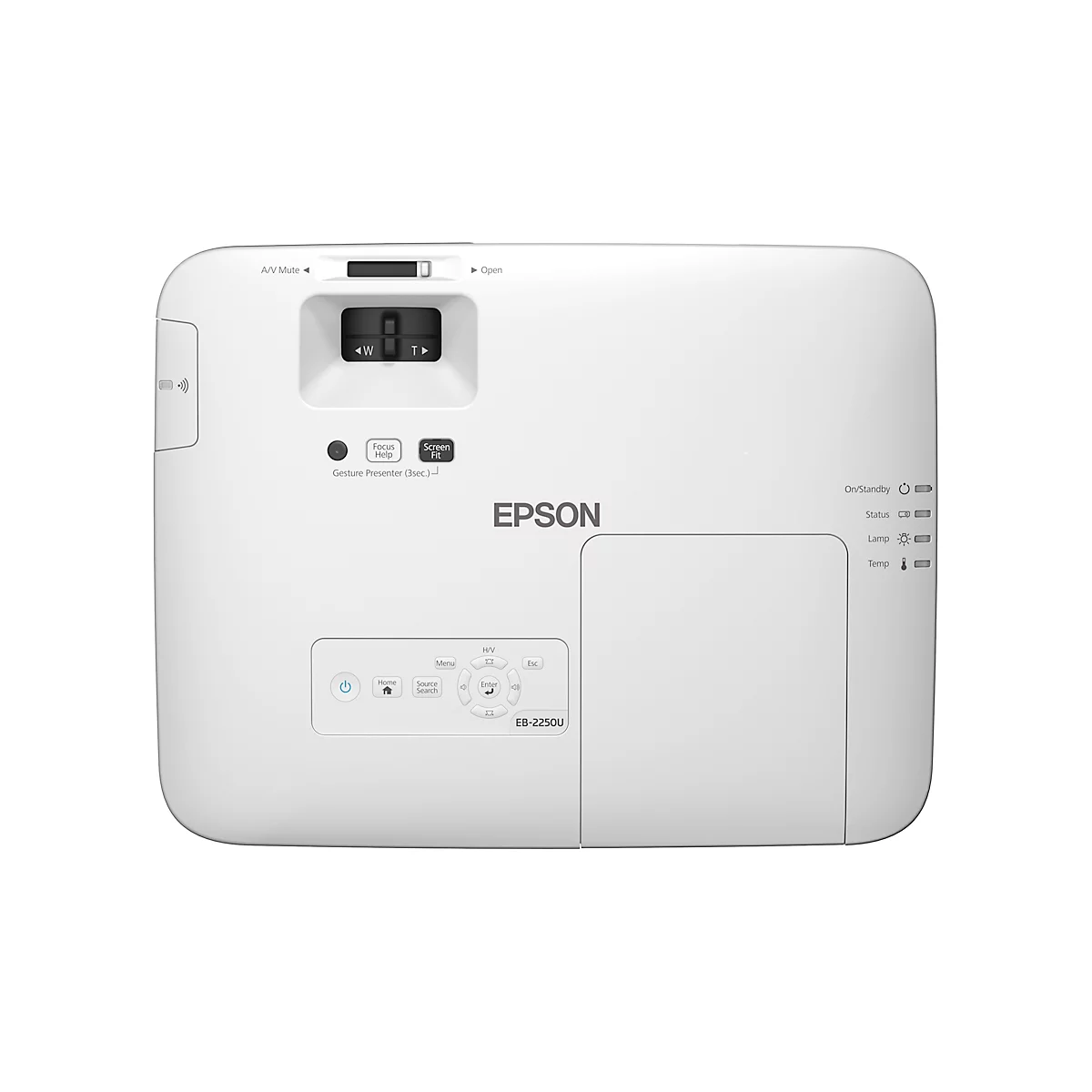 3LCD-projector EPSON® EB-2250U, Full HD WUXGA, 5000 ANSI Lumen, 15000:1 contrast, 2x HDMI, 2x USB, Ethernet, Wlan